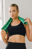 Empower Exercise Towel - Emerald Green Mantra: "I am peace, balance, harmony"